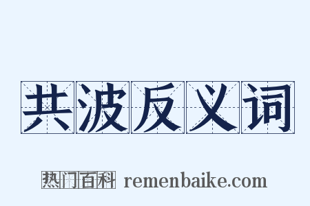 共波反义词是什么意思的图片